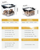 Tarro grande de plástico para almacenar granos de cocina: organizador de alimentos y recipiente para condimentos a prueba de humedad