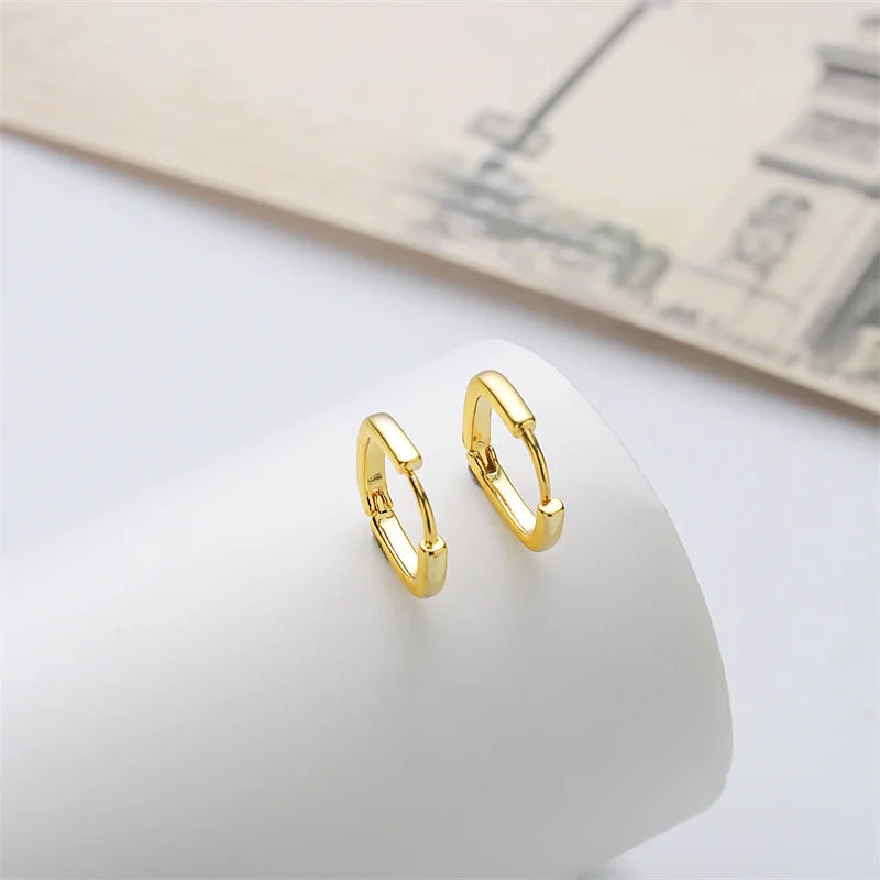 Oversized Punk Style Geometric Hoop Earrings for Women