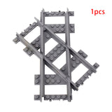 MOC City Train Rail Crossing & Flexible Tracks – DIY Building Block Set