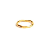 Minimalist Stackable Gold & Silver Ripple Rings – Stainless Steel Jewelry for Women & Men