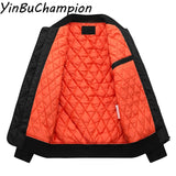Men’s Winter Printed Puffer Jacket – Thick Casual Outerwear with Zipper Closure