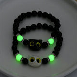 Glow-in-the-Dark Kitten Charm Bracelet for Women
