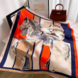 Luxury 70×70cm Silk Square Scarf – Elegant Satin Hairband & Neckerchief