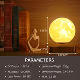 Magnetic Floating Moon Lamp with LED Light – Romantic Ambient Night Light