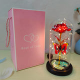 LED Galaxy Rose in Glass Dome - Eternal Flower Gift for Valentine's Day & Weddings