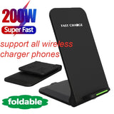 200W Fast Wireless Charging Stand – High-Power Charger for iPhone, Samsung & More