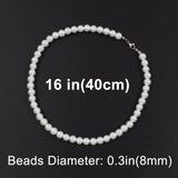 Artificial White Pearl Necklace – Stylish Choker for Men & Women