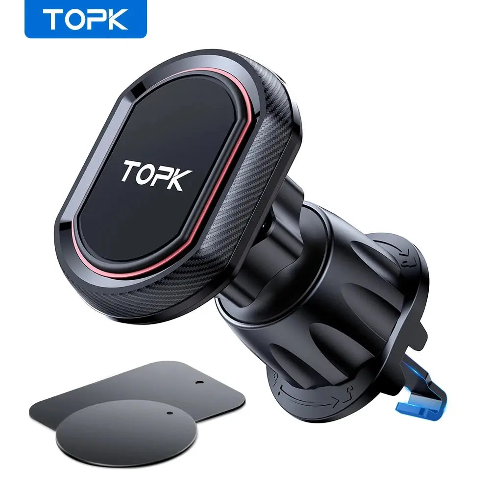 Magnetic Car Phone Holder – Secure Air Vent Mount with Strong Grip & 360° Rotation