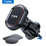 Soporte magnético para teléfono de coche: soporte seguro para rejilla de ventilación con agarre fuerte y rotación de 360° 