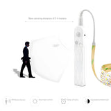 Tira de luces LED con sensor de movimiento: luz nocturna a batería para armarios y escaleras