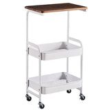 Slim Waterproof Rolling Storage Cart with Wheels
