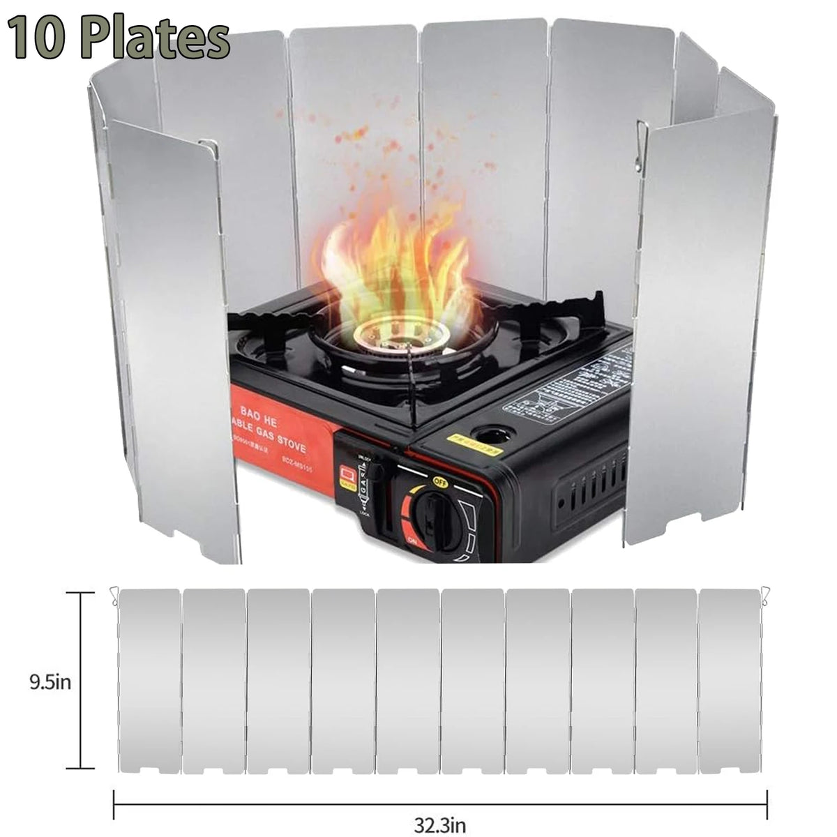 Foldable Aluminum Alloy Windshield for Outdoor Camping Stove – Portable Windproof Screen