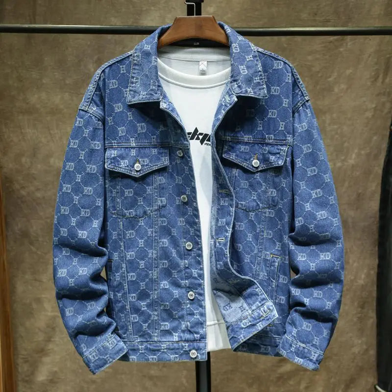 Men's Smart Casual Denim Jacket with Pockets – Ideal Outerwear for Autumn