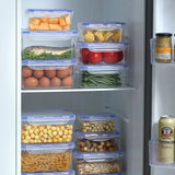 Airtight Plastic Food Storage Container with Lid – Microwave-Safe Fridge Organizer Box