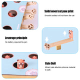 Interactive Wooden Mouse Hunting Toy for Cats with Scratch Board