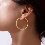 Minimalist Gold Hoop Earrings – Elegant Stainless Steel Jewelry for Women