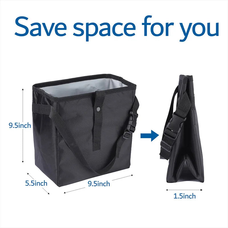 Papelera portátil plegable para coche: papelera colgante impermeable