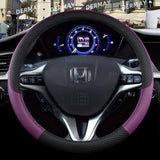 Funda de volante personalizada para Honda Civic 2004-2015: piel sintética de primera calidad, antideslizante, protege el volante original