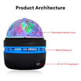 Star & Moon Projection Lamp – 360° Rotating Night Light for Kids & Home Ambience