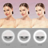 LED Light Ring with USB Charging – Mini Selfie Light for Phones