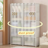 Dustproof Wardrobe & Bookshelf – High-Capacity Open Storage Cabinet for Bedroom