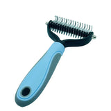 Dual-Sided Pet Deshedding Brush - Stainless Steel Dog & Cat Grooming Tool for All Coat Types