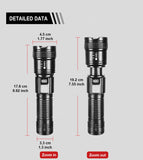 Ultra-Bright Rechargeable LED Flashlight with Zoom & Power Bank Function – Long-Range Waterproof Torch for Camping & Emergencies