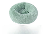 Plush Round Pet Bed - Winter Warm Cat & Dog Nest with Removable Cushion