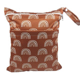 [Sigzagor] Bolsa seca y húmeda con dos cremalleras para pañales de bebé, impermeable, reutilizable, 36 cm x 29 cm