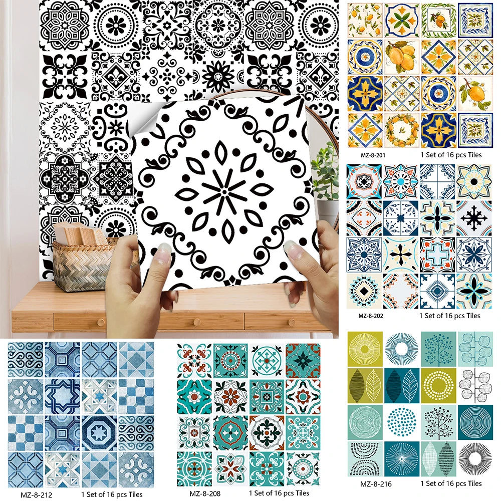 Adhesivos de vinilo autoadhesivos resistentes al agua para suelos y paredes: decoración del hogar duradera y autoadhesiva para baños, cocinas y más