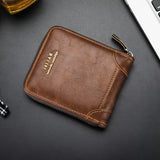 Genuine Leather Anti-Theft Wallet – Multifunctional Trifold Wallet for Men and Women