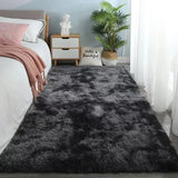 Plush Gray Area Rug - Soft Anti-Slip Carpet for Living Room & Bedroom