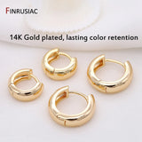 Trendy Gold Plated Hoop Earrings for Women – Classic Round Circle Design