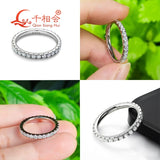 2mm Moissanite Eternity Band - 925 Sterling Silver Wedding Ring for Women
