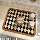 Super Absorbent Kitchen Drying Mat | Non-Slip Quick-Dry Drain Pad