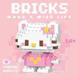 Disney & Sanrio Character Building Blocks Set - 108 Style Stitch & Hello Kitty Collection