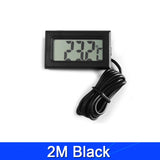Digital LCD Thermometer with 1M Probe - Accurate Temperature Sensor for Household & Refrigeration Use