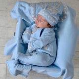 Luxury 5-Piece Newborn Take-Home Set with Jewelry Crown, Mittens, Hat, Shoes & Blanket