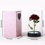Eternal Galaxy Rose in Glass Dome - Colorful LED Flower Gift for Valentine's Day