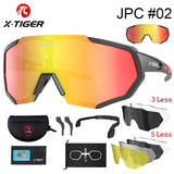 X-TIGER Cycling Sunglasses – Lightweight, UV Protection, Multi-Lens Sports Eyewear for Men & Women