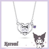 Kuromi Silver Necklace – Cute Anime Clavicle Chain Jewelry for Women