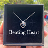 Custom Heart Photo Pendant Necklace – Personalized Couples Gift with Message Reminder