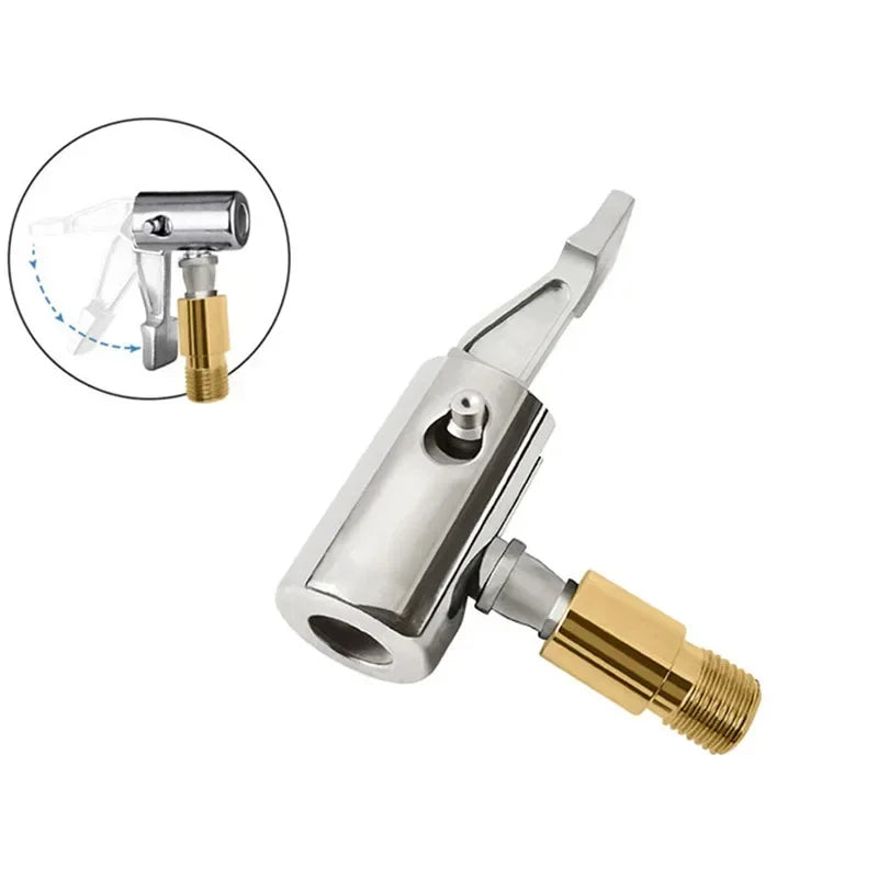 Universal Portable Tire Inflator with Barb Connector for Car Air Compressor Hose Repair