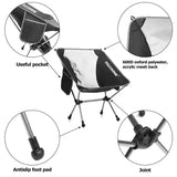 Ultralight Foldable Aluminum Camping Chair – Portable Outdoor Seat with Mesh Panels