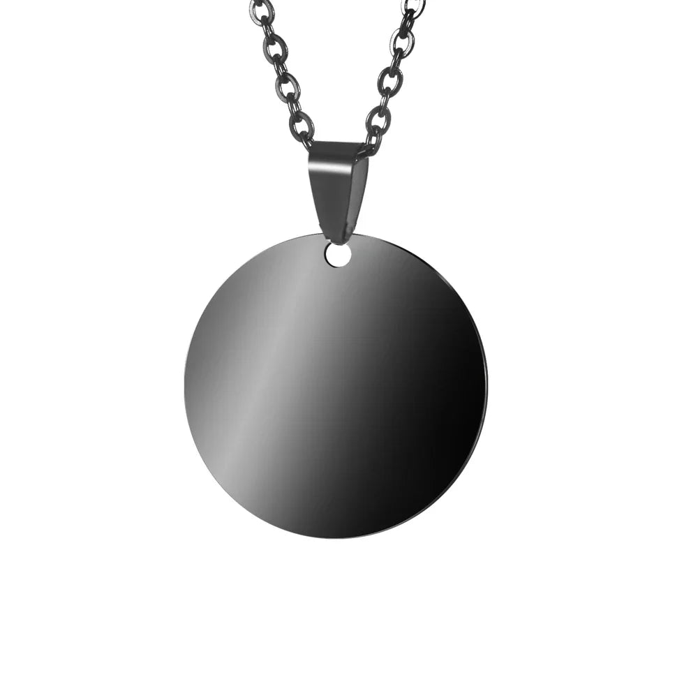 Custom Engraved Necklace – Personalized Photo & Text Pendant for Couples & Family