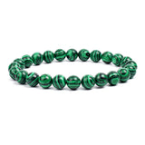 Natural Stone Beaded Bracelet with Elastic Rope for Men & Women