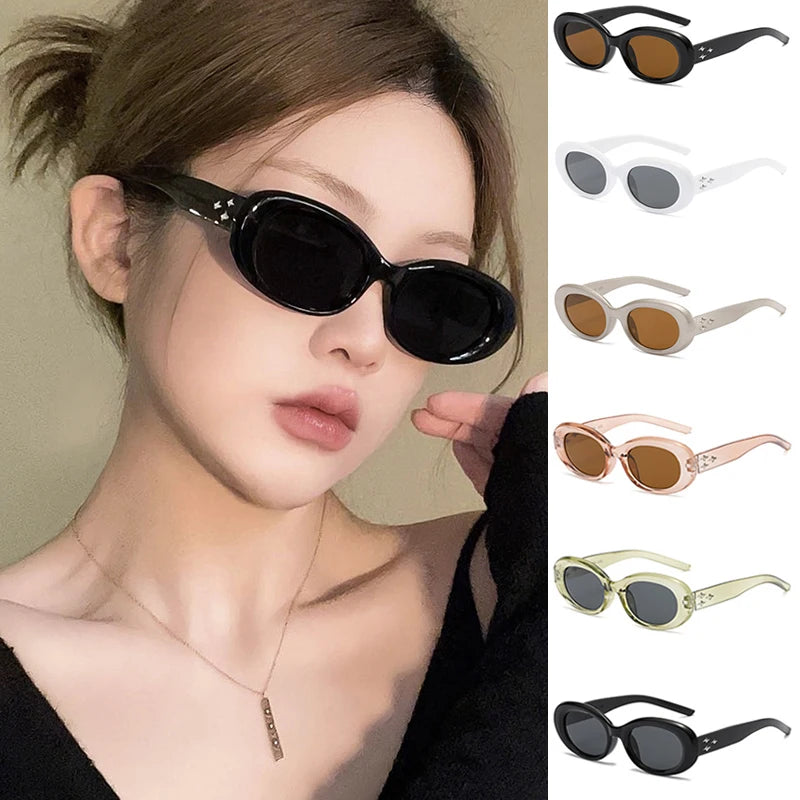 🕶️ Gafas de sol ovaladas de moda Y2K: gafas deportivas vintage Steampunk para hombres y mujeres 🕶️