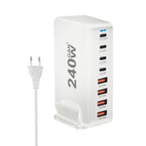 240W GaN Desktop Charger with 8-Port USB-C and Fast Charge 3.0