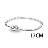 Sterling Silver Nugget Beads with Zircon for 3mm Charm Bracelets