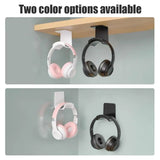 Soporte de pared universal para auriculares: colgador de plástico adhesivo para debajo del escritorio para juegos, auriculares y cascos